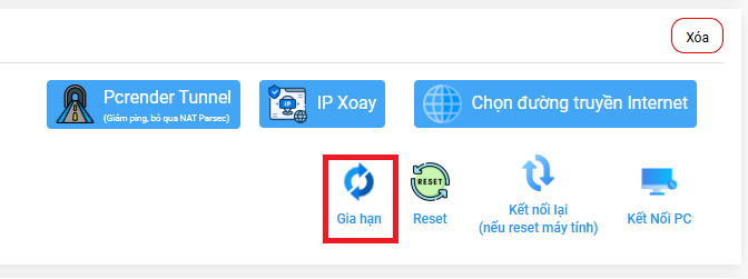 Gia hạn và huỷ máy thuê tại PCRENDER