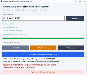 Hướng dẫn PASSTHROUGH chuột, micro, các thiết bị usb qua máy thuê pcrender